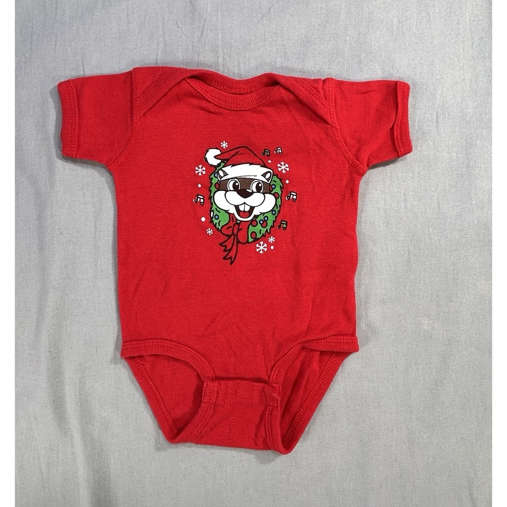 Buc-ee's Christmas One‎ Piece Red Baby 6 Month